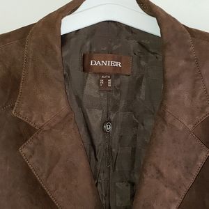 Brown Danier Leather Blazer Jacket LIKE NEW